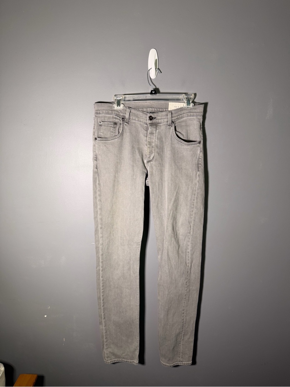 Rag & Bone Fit 2 Slim Leg Jeans in Iron Gray Wash Size 32x34